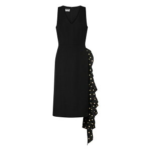 ���X�L�[�m ���f�B�[�X �����s�[�X �g�b�v�X Polka-dot ruffled mini dress Black