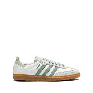 �A�f�B�_�X ���f�B�[�X �X�j�[�J�[ �V���[�Y Samba silver green sneakers White