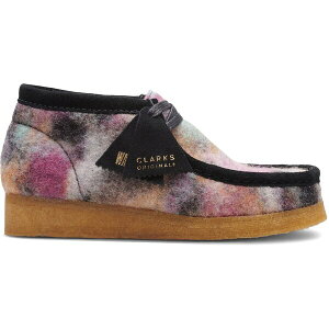 Clarks N[NX fB[X Xj[J[ yClarks Originals Wallabee Boot Black Wool Combi Canvas (Women's)z TCY US_6(23.0cm) Black Wool/Combi