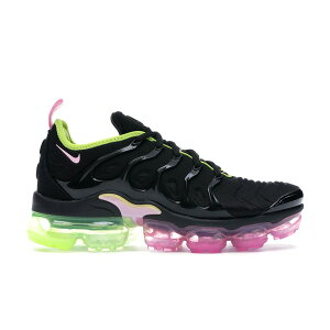 Nike �i�C�L ���f�B�[�X �X�j�[�J�[ �yNike Air VaporMax Plus Black Pink Rise Volt (Women's)�z �T�C�Y US_7(24.0cm) Black/Pink Rise-White