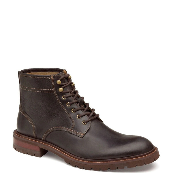 ジョンストンアンドマーフィー メンズ シューズ ブーツ＆レインブーツ Dark Brown 全商品無料サイズ交換 ジョンストンアンドマーフィー メンズ ブーツ＆レインブーツ シューズ Men's Barrett Plain Toe Leather Boots Dark Brown