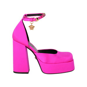 Versace ���F���T�[�` ���f�B�[�X �X�j�[�J�[ �yVersace Medusa Aevitas Satin Pumps Bright Pink (Women's)�z �T�C�Y EU_36(22.5cm) Bright Pink