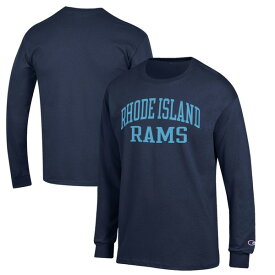 チャンピオン メンズ Tシャツ トップス Rhode Island Rams Champion Jersey Long Sleeve TShirt Navy