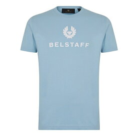 【送料無料】 ベルスタッフ メンズ Tシャツ トップス Signature T-Shirt Skyline Blue