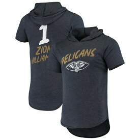 ファナティクス メンズ Tシャツ トップス Zion Williamson New Orleans Pelicans Fanatics Branded Hoodie TriBlend TShirt Heathered Navy