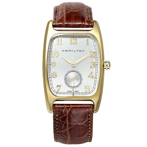 �n�~���g�� �����Y �r���v �A�N�Z�T���[ Men's Swiss Boulton Brown Leather Strap Watch 27mm H13431553 -