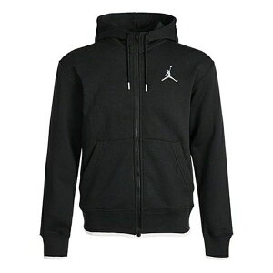 Air Jordan W[_ Y Xj[J[ yAir Jordan MENS Logo Print Fleeced Sports Hooded Jacket Black CV2356-010z TCY US_M_3XL