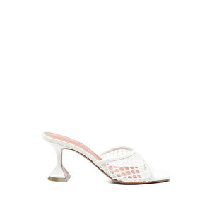 �A�~�i���A�f�B ���f�B�[�X �T���_�� �V���[�Y Lupita net-upper square-toe sandals White