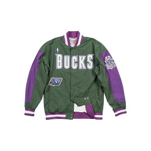 �~�b�`�F��&�l�X �����Y �W���P�b�g���u���]�� �A�E�^�[ nba milwaukee bucks 96-97 basketball warm-up jacket Green