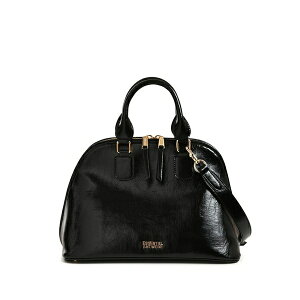 �G�b�Z���V�����A���g���[�v ���f�B�[�X �V�����_�[�o�b�O �o�b�O Patent-effect karla shoulder bag Black