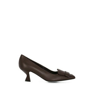 �Z���W�I���b�V ���f�B�[�X �p���v�X �V���[�Y Plaque-detail squared-toe heeled pumps Red