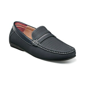 ステイシーアダムス メンズ スリッポン・ローファー シューズ Men's Corby Moccasin Toe Saddle Slip-on Loafer Navy