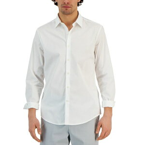 At@j Y Vc gbvX Men's Modern Classic-Fit Stretch Solid Button-Down Shirt, Created for Macy's Bright White