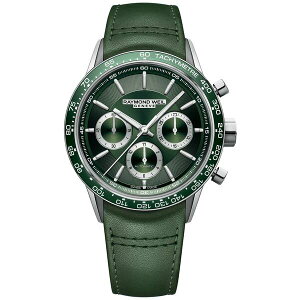 ChEFC fB[X rv ANZT[ Men's Swiss Automatic Chronograph Freelancer Green Leather Strap Watch 43.5mm Green