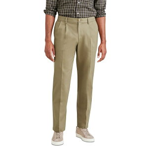 �h�b�J�[�Y �����Y �J�W���A���p���c �{�g���X Men's Signature Classic Fit Pleated Iron Free Pants with Stain Defender New British Khaki