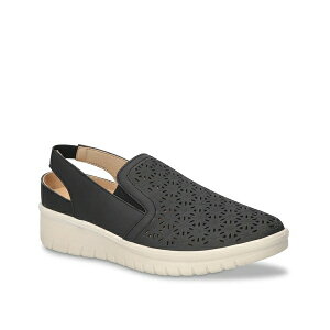 C[W[Xg[g fB[X T_ V[Y Petal Wedge Slip-On Black