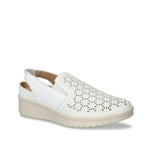 C[W[Xg[g fB[X T_ V[Y Petal Wedge Slip-On White