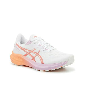 AVbNX fB[X Xj[J[ V[Y GT-1000 13 Running Shoe - Women's White/Orange