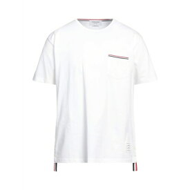 【送料無料】 トムブラウン メンズ Tシャツ トップス T-shirts White