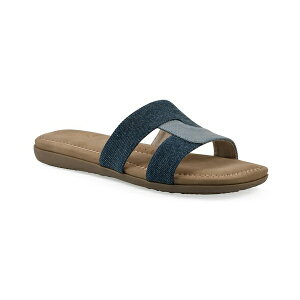 NtoCzCg}Ee fB[X T_ V[Y Women's Fraida Slide Slip-On Sandals Mid-Blue Denim