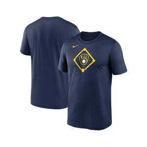 �i�C�L �����Y �V���c �g�b�v�X Men's Navy Milwaukee Brewers Icon Legend Performance T-Shirt Navy