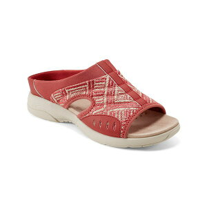 C[W[Xsbg fB[X T_ V[Y Women's Traciee Lightweight Flat Easy-On Sandals Red/Cream Raffia