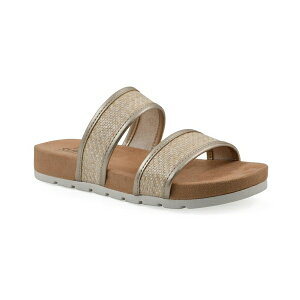 NtoCzCg}Ee fB[X T_ V[Y Women's Tropical Slide Slip-On Sandals Platino Metallic Smooth