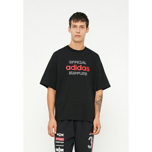 �A�f�B�_�X�I���W�i���X ���f�B�[�X T�V���c �g�b�v�X TYPOGRAPHY TEE UNISEX - Print T-shirt - black