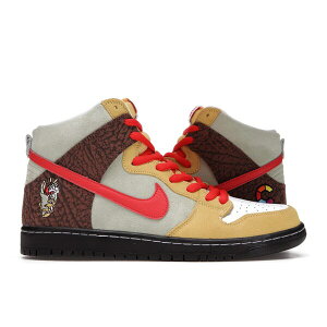 Nike �i�C�L �����Y �X�j�[�J�[ �yNike SB Dunk High Color Skates Kebab and Destroy�z �T�C�Y US_6.5(24.5cm) Light Green/Tan/Brown-Red