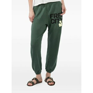 �t���[�V�e�B ���f�B�[�X �J�W���A���p���c �{�g���X Superfluff lux og graphic print track pants Green