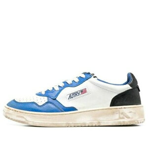 AUTRY �I�[�g���[ �����Y �X�j�[�J�[ �yAutry Medalist Leather Low 'Distressed White Black Azure' AVLM-SV10�z �T�C�Y US_12(30.0cm)