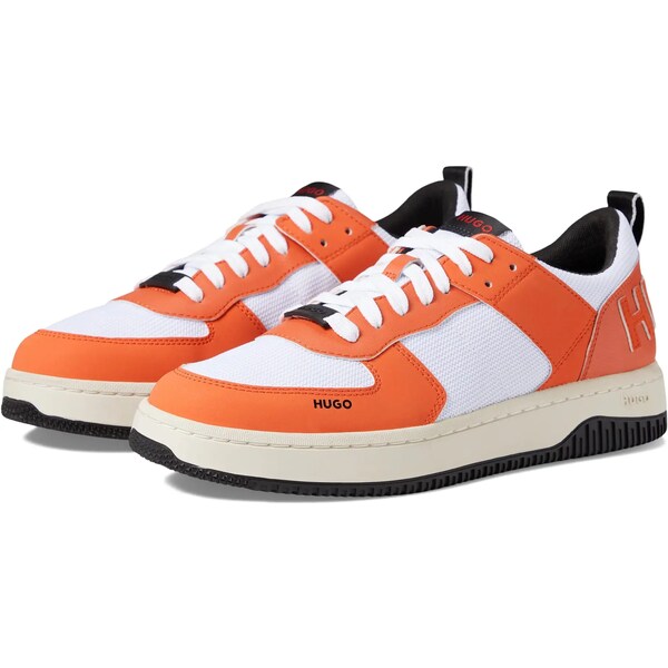 フューゴ メンズ スニーカー シューズ Kilian Retro Low Profile Sneakers Electric Orange White