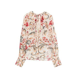 �t�@�[�� ���I ���f�B�[�X �V���c �g�b�v�X Floral blouse Neutrals