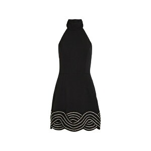 ���x�b�J�E���@�����X ���f�B�[�X �����s�[�X �g�b�v�X Bellatrix embellished halterneck dress Black
