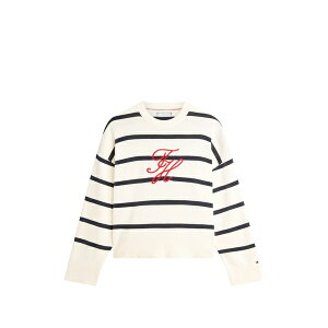 �g�~�[ �q���t�B�K�[ ���f�B�[�X �j�b�g&�Z�[�^�[ �A�E�^�[ Striped-pattern sweater Neutrals