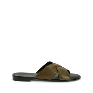 �W���[�b�y�U�m�b�e�B �����Y �T���_�� �V���[�Y Flavio leather slip-on sandals Green