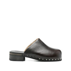 �A���[���K�V�[ ���f�B�[�X �T���_�� �V���[�Y Naoto hand-cut metal-stitch mules Brown