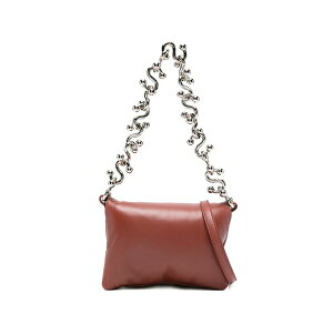 �X�|�[�c�}�b�N�X ���f�B�[�X �V�����_�[�o�b�O �o�b�O Mini soffy chain-strap leather shoulder bag Red