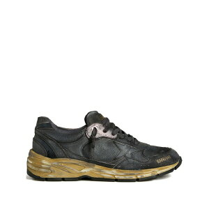 �S�[���f���O�[�X ���f�B�[�X �X�j�[�J�[ �V���[�Y Dad-star in black naplak and crackle leather Black