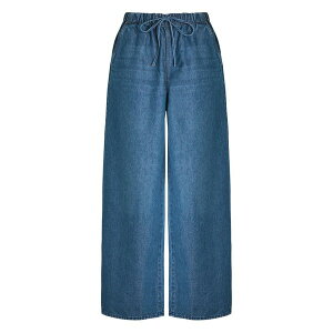 �}�U�[ ���f�B�[�X �f�j���p���c �{�g���X The buffet nerdy drawstring straight-leg denim Blue