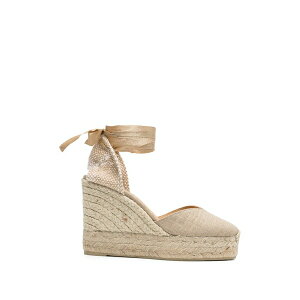 �J�X�^�j�G�[�� ���f�B�[�X �T���_�� �V���[�Y Chiara ribbon wraparound espadrilles Gold