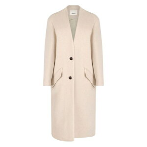 �C�U�x�� �}���� ���f�B�[�X �R�[�g �A�E�^�[ Button-fastening flap-pockets single-breasted coat Neutrals