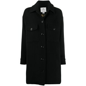 �E�[�� ���b�` ���f�B�[�X �R�[�g �A�E�^�[ Oversize fringe detail coat Black