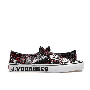 Vans �o���Y �����Y �X�j�[�J�[ �yVans Classic Slip-On Horror Pack Friday the 13th Jason Voorhees�z �T�C�Y US_M_4.5 Black/Red/White