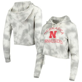 オルタナティヴ アパレル レディース パーカー・スウェットシャツ アウター Nebraska Huskers Alternative Apparel Women's Cropped TieDye Raw Edge Pullover Hoodie Gray