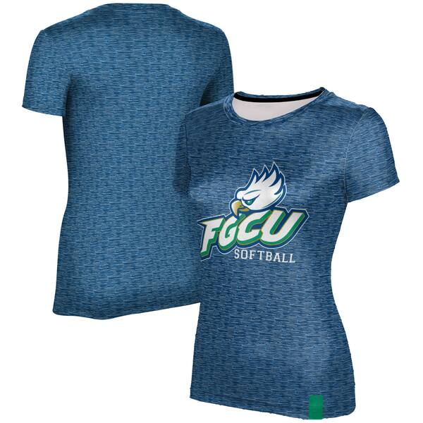 高い素材プロスフィア レディース Tシャツ トップス Florida Gulf Coast Eagles ProSphere Women's Softball Logo TShirt Blue
