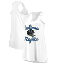 マジェスティックスレッズ レディース Tシャツ トップス Indianapolis Colts Majestic Threads Women's Indiana Nights Alternate Racerback Tank Top White