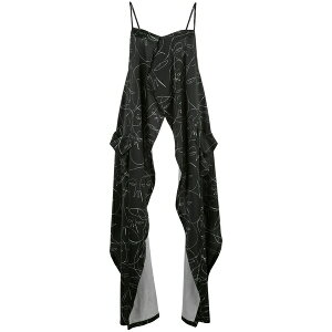 �n�N�[�� ���f�B�[�X �V���c �g�b�v�X Face print longline top Black
