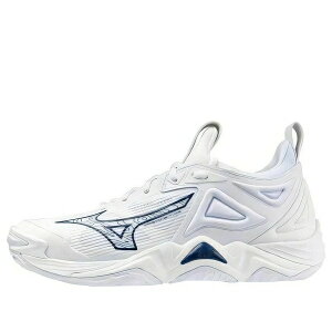 Mizuno �~�Y�m ���f�B�[�X �X�j�[�J�[ �y(WMNS) Mizuno Wave Momentum 3 'White Navy' 430320-0051�z �T�C�Y US_9.5(26.5cm)