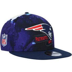 ニューエラ メンズ 帽子 アクセサリー New England Patriots New Era 2022 Sideline 9FIFTY Ink Dye Snapback Hat Navy